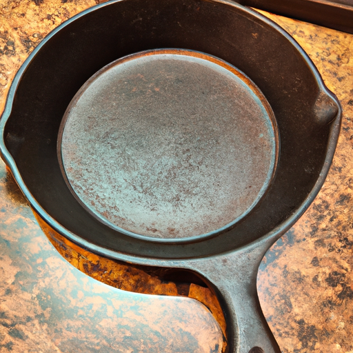 A perfectly seasoned cast iron pan