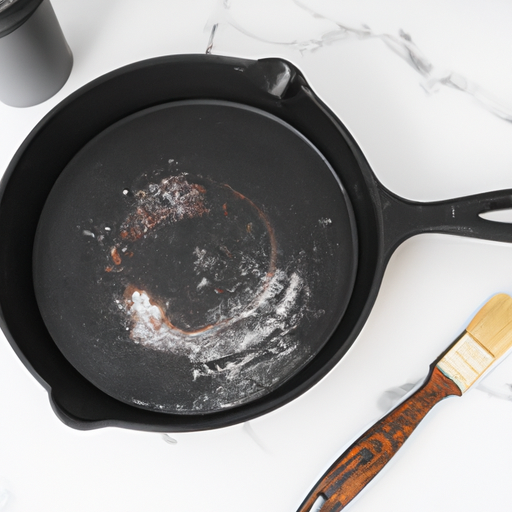 Seasoning a cast iron pan for maintenance